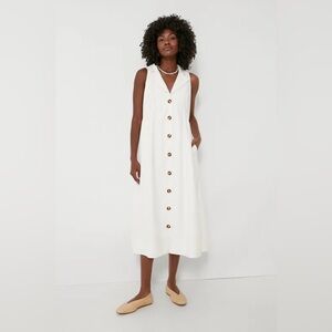 White Sleeveless Button-Down Dress Tuckernuck